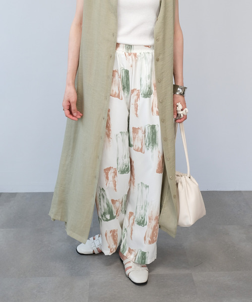 ＡＮＤＪ（アンドジェイ）の「アート柄イージーパンツ（その他パンツ・レディース・オレンジ/ブルー/グリーン・M）」の2枚目の写真