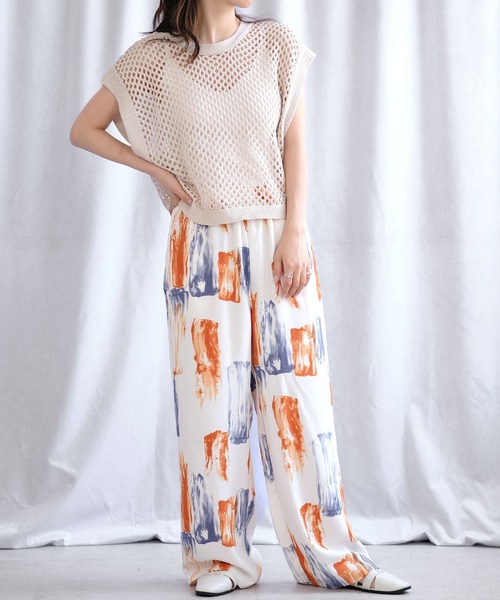 ＡＮＤＪ（アンドジェイ）の「アート柄イージーパンツ（その他パンツ・レディース・オレンジ/ブルー/グリーン・M）」の4枚目の写真