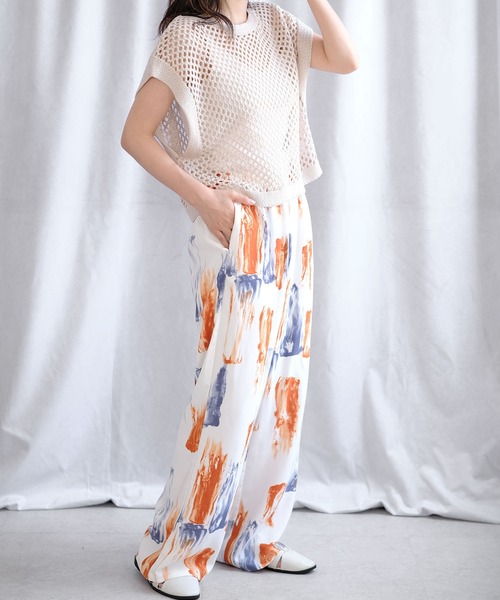 ＡＮＤＪ（アンドジェイ）の「アート柄イージーパンツ（その他パンツ・レディース・オレンジ/ブルー/グリーン・M）」の5枚目の写真