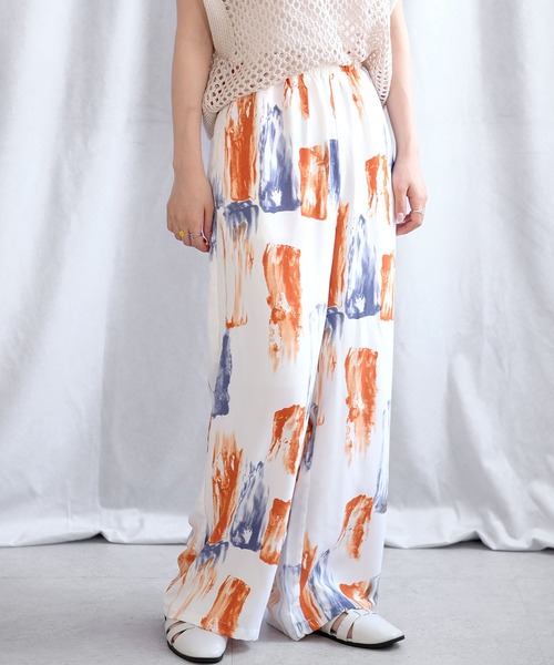 ＡＮＤＪ（アンドジェイ）の「アート柄イージーパンツ（その他パンツ・レディース・オレンジ/ブルー/グリーン・M）」の6枚目の写真