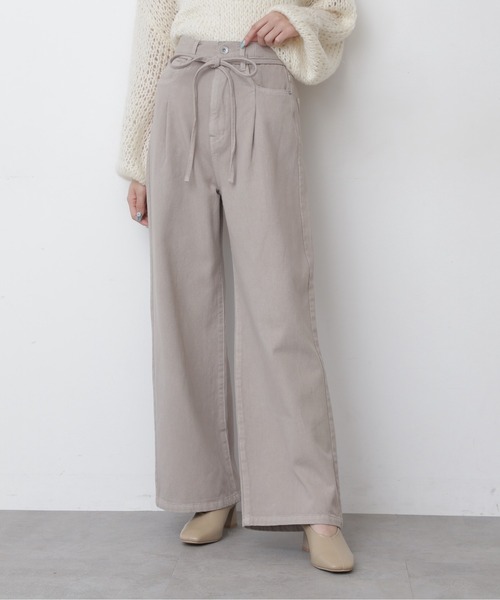 FREE'S MART（フリーズマート）の「【Sシリーズ対応】◇タックワイドデニムパンツ（デニムパンツ・レディース・ライトブルー/インディゴブルー/グレー・SMALL/MEDIUM/X-SMALL）」の2枚目の写真