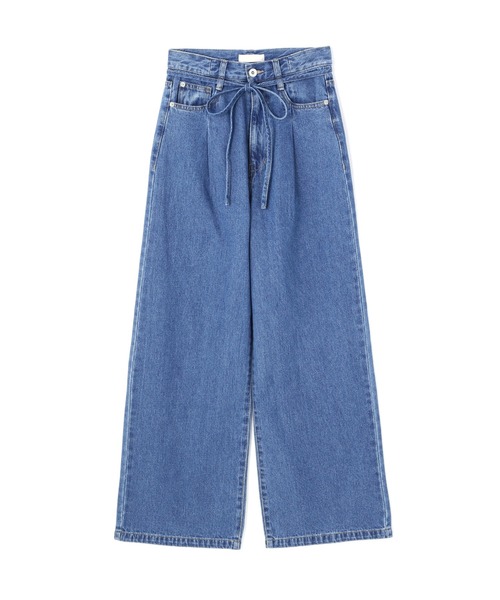 FREE'S MART（フリーズマート）の「【Sシリーズ対応】◇タックワイドデニムパンツ（デニムパンツ・レディース・ライトブルー/インディゴブルー/グレー・SMALL/MEDIUM/X-SMALL）」の9枚目の写真