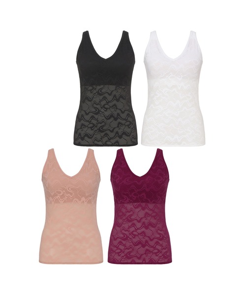 Sloggi（スロギー）の「スロギー ゴー オールラウンド レース カップ付きトップ sloggi GO Allround Lace Shirt 01 JX（キャミソール・レディース・ホワイト/ブラック/ピンク/ワインレッド・SL）」の14枚目の写真
