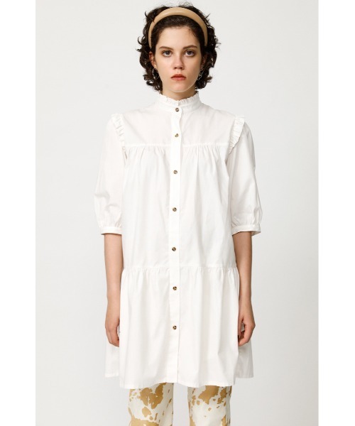 SLY（スライ）の「FRILL SHOULDER S/OP フリルショルダーショート ワンピース（ワンピース・レディース・ブラウン/ブラック/ホワイト・2/1）」の8枚目の写真