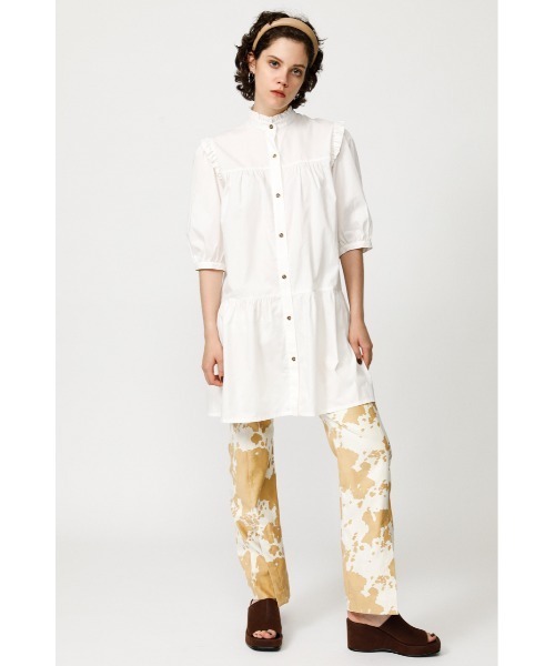 SLY（スライ）の「FRILL SHOULDER S/OP フリルショルダーショート ワンピース（ワンピース・レディース・ブラウン/ブラック/ホワイト・2/1）」の10枚目の写真