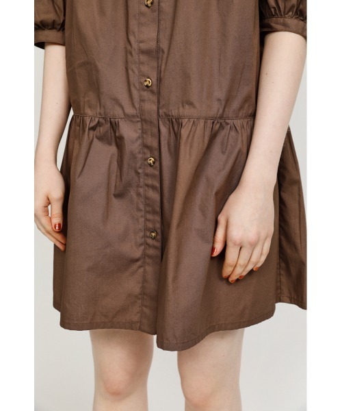 SLY（スライ）の「FRILL SHOULDER S/OP フリルショルダーショート ワンピース（ワンピース・レディース・ブラウン/ブラック/ホワイト・2/1）」の17枚目の写真