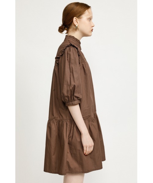 SLY（スライ）の「FRILL SHOULDER S/OP フリルショルダーショート ワンピース（ワンピース・レディース・ブラウン/ブラック/ホワイト・2/1）」の15枚目の写真