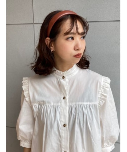 SLY（スライ）の「FRILL SHOULDER S/OP フリルショルダーショート ワンピース（ワンピース・レディース・ブラウン/ブラック/ホワイト・2/1）」の22枚目の写真