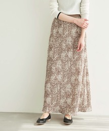 ROPE' PICNIC（ロペピクニック）の「【WEB限定】小花柄プリーツスカート（スカート・ブラウン系）」