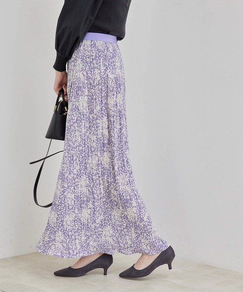 ROPE' PICNIC（ロペピクニック）の「【WEB限定】小花柄プリーツスカート（スカート・レディース・パープル/ブラック/ダークブラウン・38）」の20枚目の写真