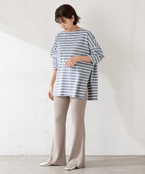 SHENERY（シーナリー）の「サイドスリットボーダーカットソー（Tシャツ/カットソー・レディース・ラベンダー/ネイビー/サックスブルー・FREE）」の14枚目の写真