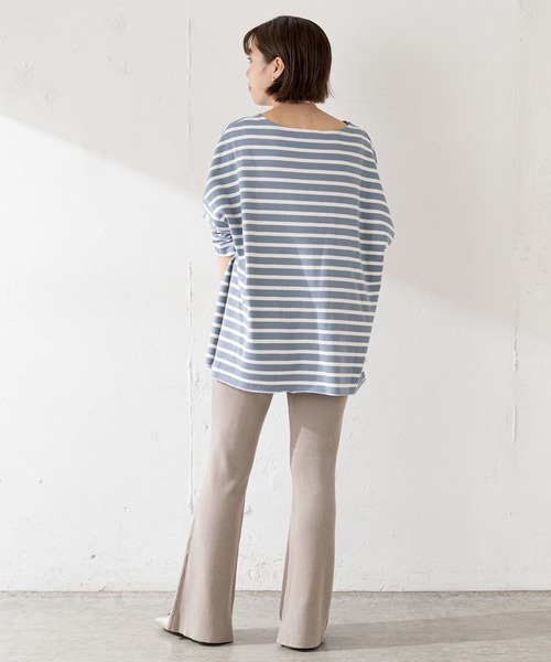 SHENERY（シーナリー）の「サイドスリットボーダーカットソー（Tシャツ/カットソー・レディース・ラベンダー/ネイビー/サックスブルー・FREE）」の19枚目の写真