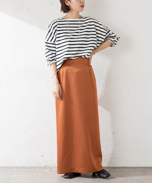 SHENERY（シーナリー）の「サイドスリットボーダーカットソー（Tシャツ/カットソー・レディース・ラベンダー/ネイビー/サックスブルー・FREE）」の9枚目の写真