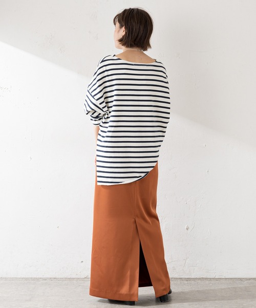 SHENERY（シーナリー）の「サイドスリットボーダーカットソー（Tシャツ/カットソー・レディース・ラベンダー/ネイビー/サックスブルー・FREE）」の21枚目の写真