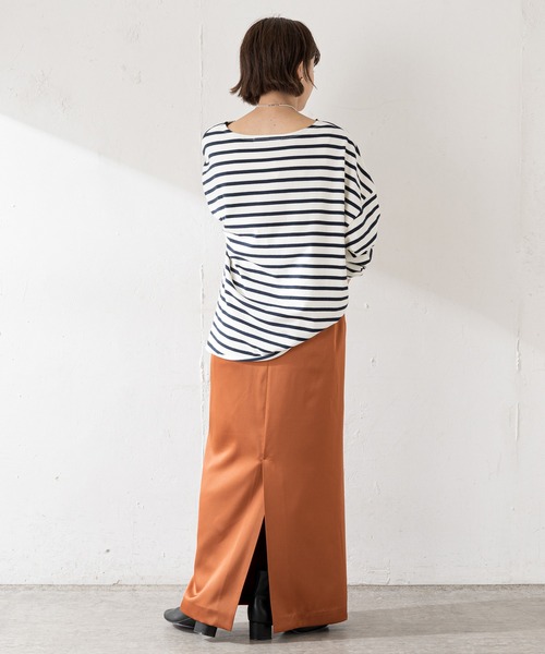 SHENERY（シーナリー）の「サイドスリットボーダーカットソー（Tシャツ/カットソー・レディース・ラベンダー/ネイビー/サックスブルー・FREE）」の17枚目の写真