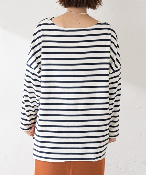 SHENERY（シーナリー）の「サイドスリットボーダーカットソー（Tシャツ/カットソー・レディース・ラベンダー/ネイビー/サックスブルー・FREE）」の11枚目の写真