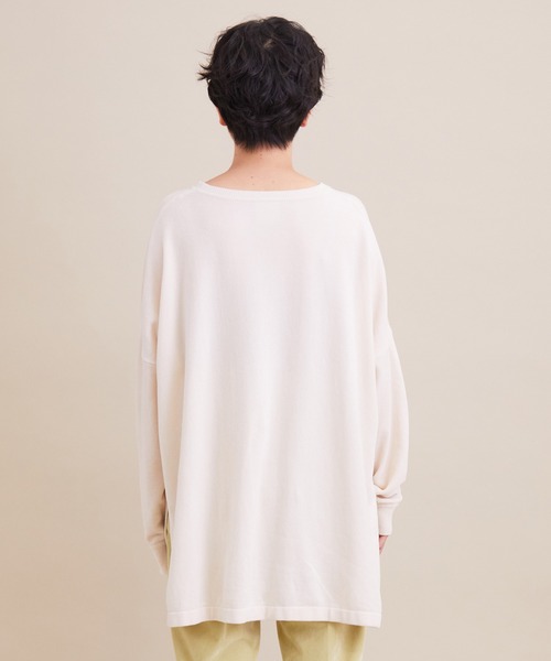 SALON adam et rope'（サロン アダム エ ロペ）の「【極上の肌ざわり】ワイドプルオーバー -CreamyCotton /クリーミーコットン-（ニット/セーター・レディース・グレー/オフホワイト/グリーン・FREE）」の15枚目の写真