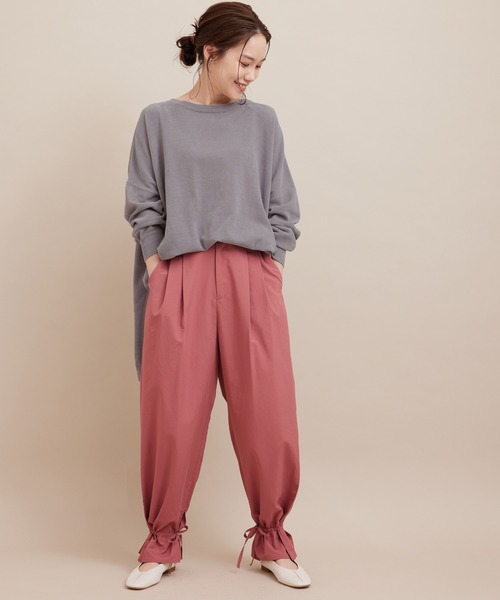 SALON adam et rope'（サロン アダム エ ロペ）の「【極上の肌ざわり】ワイドプルオーバー -CreamyCotton /クリーミーコットン-（ニット/セーター・レディース・グレー/オフホワイト/グリーン・FREE）」の10枚目の写真