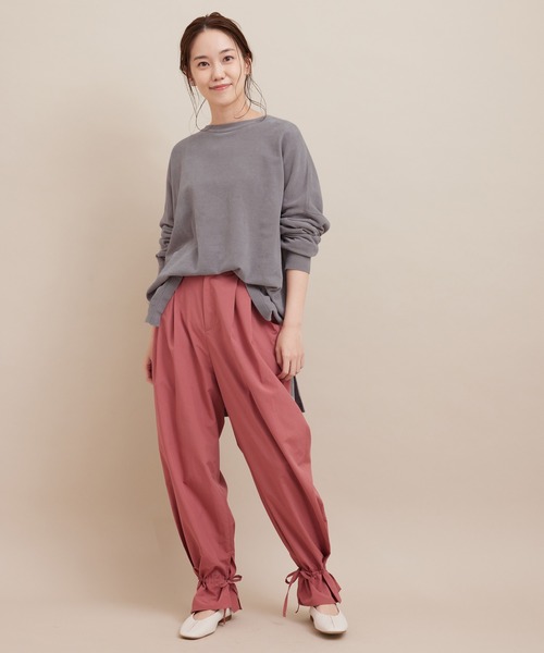 SALON adam et rope'（サロン アダム エ ロペ）の「【極上の肌ざわり】ワイドプルオーバー -CreamyCotton /クリーミーコットン-（ニット/セーター・レディース・グレー/オフホワイト/グリーン・FREE）」の12枚目の写真