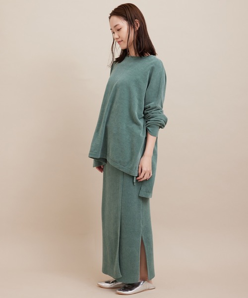 SALON adam et rope'（サロン アダム エ ロペ）の「【極上の肌ざわり】ワイドプルオーバー -CreamyCotton /クリーミーコットン-（ニット/セーター・レディース・グレー/オフホワイト/グリーン・FREE）」の17枚目の写真