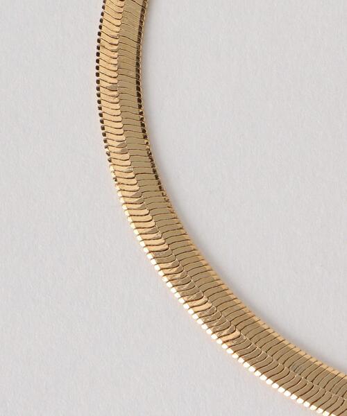 green label relaxing（グリーンレーベルリラクシング）の「フラット スネーク チェーン ネックレス（ネックレス・レディース・シルバー/ゴールド・FREE）」の6枚目の写真