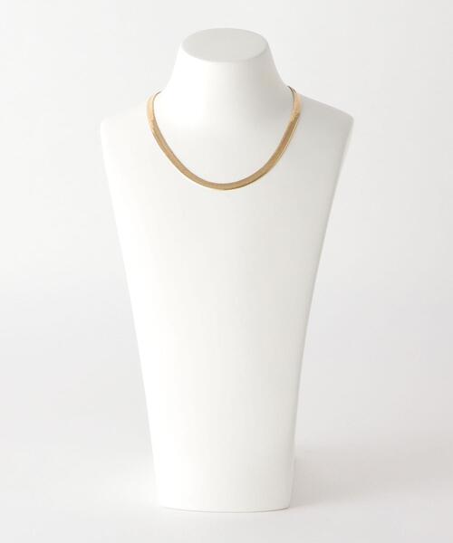 green label relaxing（グリーンレーベルリラクシング）の「フラット スネーク チェーン ネックレス（ネックレス・レディース・シルバー/ゴールド・FREE）」の7枚目の写真