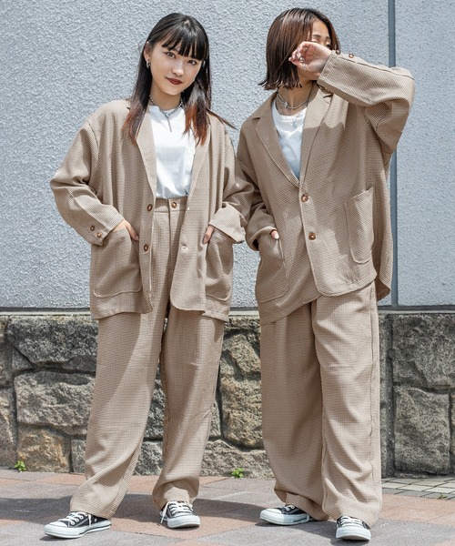 PairPair(ペアペア)の「チェックゆるテーパードパンツ/セットアップ対応(ユニセックス)(その他パンツ・レディース・ベージュ/キャメル・MEDIUM/LARGE)」の18枚目の写真