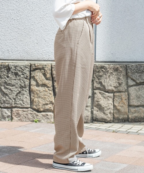PairPair(ペアペア)の「チェックゆるテーパードパンツ/セットアップ対応(ユニセックス)(その他パンツ・レディース・ベージュ/キャメル・MEDIUM/LARGE)」の15枚目の写真
