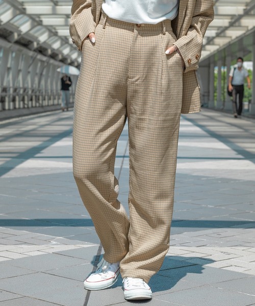 PairPair(ペアペア)の「チェックゆるテーパードパンツ/セットアップ対応(ユニセックス)(その他パンツ・レディース・ベージュ/キャメル・MEDIUM/LARGE)」の13枚目の写真