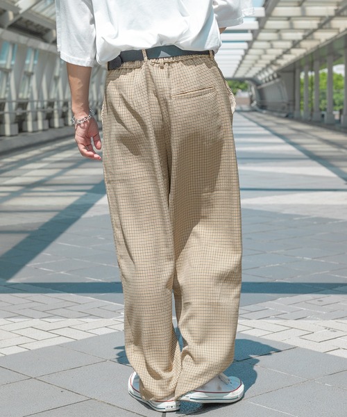 PairPair(ペアペア)の「チェックゆるテーパードパンツ/セットアップ対応(ユニセックス)(その他パンツ・レディース・ベージュ/キャメル・MEDIUM/LARGE)」の14枚目の写真