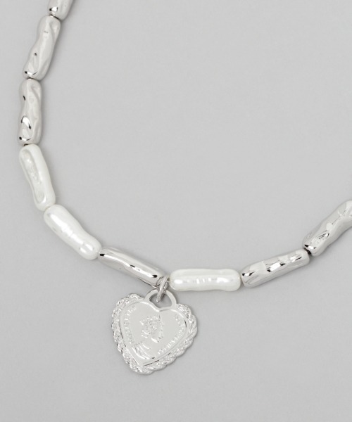 JEANASIS（ジーナシス）の「メタルパールMIXネックレス/959801（ネックレス・レディース・シルバー/ゴールド・FREE）」の3枚目の写真