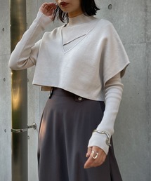 &g'aime | 【&g’aime】ショートベストレイヤードニット(ニット/セーター)