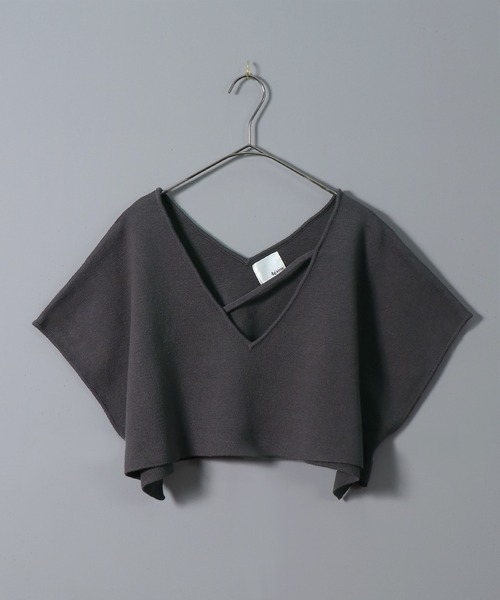 &g'aime（アンジェム）の「【&g’aime】ショートベストレイヤードニット（ニット/セーター・レディース・グレイッシュベージュ/ブラウン/ブラック/チャコールグレー・FREE）」の11枚目の写真