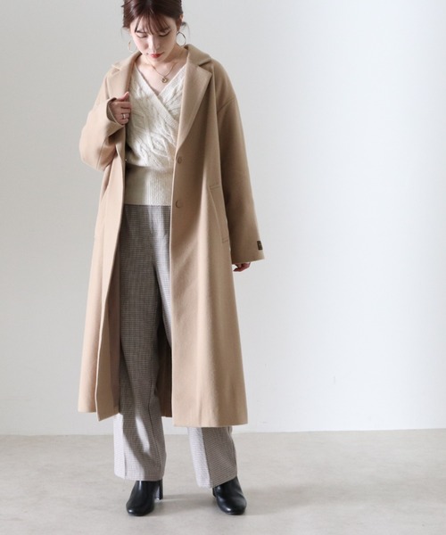 Cheek(チーク)の「チェスターコート(チェスターコート・レディース・グレイッシュベージュ/ミント/キャメル・SMALL/MEDIUM)」の3枚目の写真