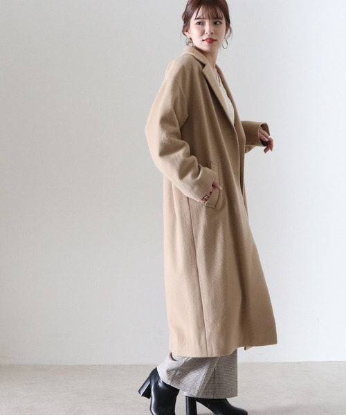 Cheek(チーク)の「チェスターコート(チェスターコート・レディース・グレイッシュベージュ/ミント/キャメル・SMALL/MEDIUM)」の9枚目の写真