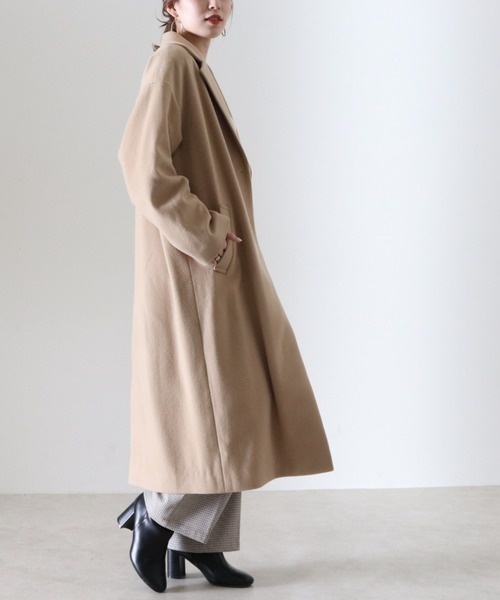 Cheek(チーク)の「チェスターコート(チェスターコート・レディース・グレイッシュベージュ/ミント/キャメル・SMALL/MEDIUM)」の10枚目の写真