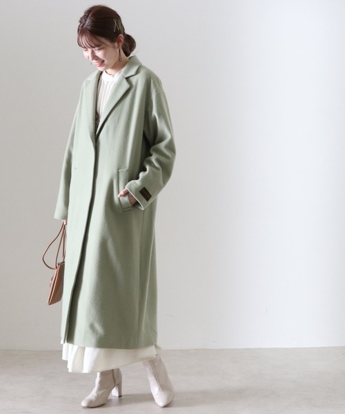 Cheek(チーク)の「チェスターコート(チェスターコート・レディース・グレイッシュベージュ/ミント/キャメル・SMALL/MEDIUM)」の20枚目の写真