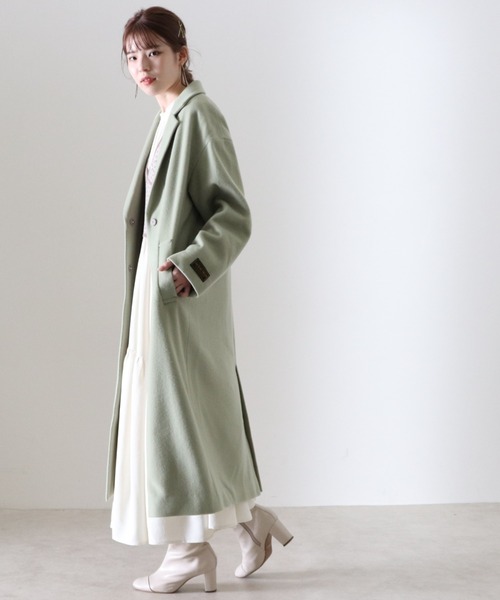 Cheek(チーク)の「チェスターコート(チェスターコート・レディース・グレイッシュベージュ/ミント/キャメル・SMALL/MEDIUM)」の21枚目の写真