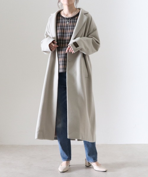 Cheek(チーク)の「チェスターコート(チェスターコート・レディース・グレイッシュベージュ/ミント/キャメル・SMALL/MEDIUM)」の13枚目の写真