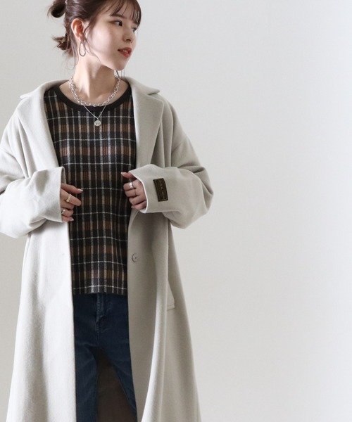 Cheek(チーク)の「チェスターコート(チェスターコート・レディース・グレイッシュベージュ/ミント/キャメル・SMALL/MEDIUM)」の18枚目の写真