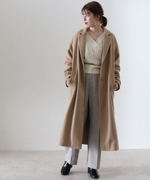 Cheek(チーク)の「チェスターコート(チェスターコート・レディース・グレイッシュベージュ/ミント/キャメル・SMALL/MEDIUM)」の19枚目の写真