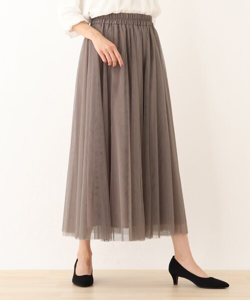 SHOO・LA・RUE（シューラルー）の「◆チュールギャザースカート（スカート・レディース・ブラック系1/ベージュ系その他2・00）」の2枚目の写真