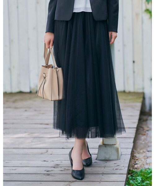 SHOO・LA・RUE（シューラルー）の「◆チュールギャザースカート（スカート・レディース・ブラック系1/ベージュ系その他2・00）」の11枚目の写真
