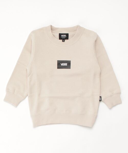 VANS(バンズ)の「VANS/ヴァンズ VANS RECTANGLE LOGO CREW SWEAT KIDS(スウェット・キッズ・ホワイト/ブラック/ベージュ・SMALL/MEDIUM/LARGE)」の3枚目の写真