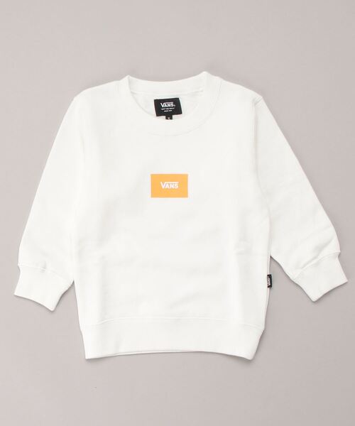 VANS(バンズ)の「VANS/ヴァンズ VANS RECTANGLE LOGO CREW SWEAT KIDS(スウェット・キッズ・ホワイト/ブラック/ベージュ・SMALL/MEDIUM/LARGE)」の2枚目の写真
