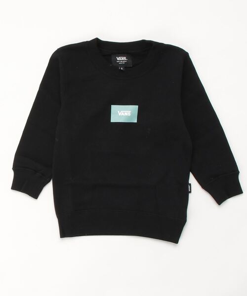 VANS(バンズ)の「VANS/ヴァンズ VANS RECTANGLE LOGO CREW SWEAT KIDS(スウェット・キッズ・ホワイト/ブラック/ベージュ・SMALL/MEDIUM/LARGE)」の1枚目の写真