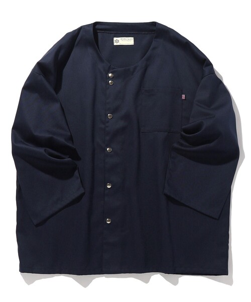 Alderney（アルダニー）の「アルダニー/ALDERNEY 別注スリーピングシャツ（その他アウター・メンズ・ネイビー/オフホワイト・ﾌﾘ-）」の2枚目の写真