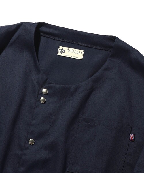 Alderney（アルダニー）の「アルダニー/ALDERNEY 別注スリーピングシャツ（その他アウター・メンズ・ネイビー/オフホワイト・ﾌﾘ-）」の4枚目の写真