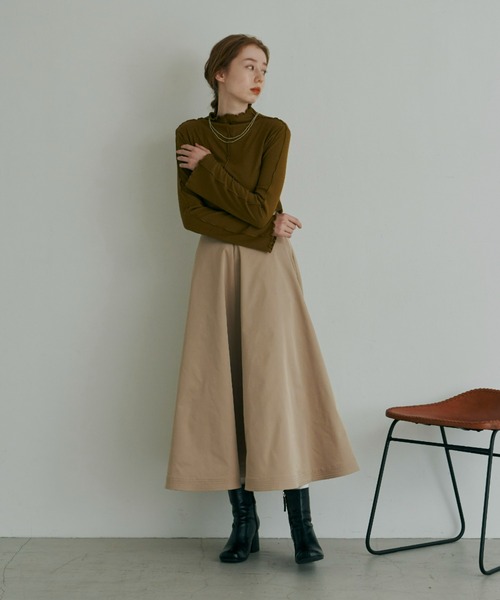 hinari（ヒナリ）の「サーキュラースカート（スカート・レディース・ブラック/ベージュ・SMALL/MEDIUM）」の8枚目の写真