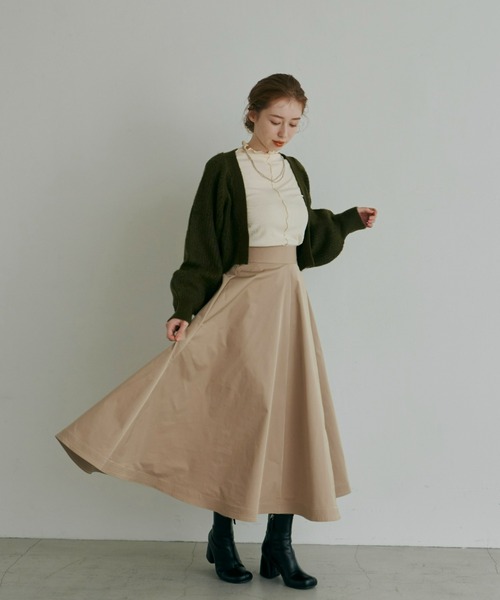 hinari（ヒナリ）の「サーキュラースカート（スカート・レディース・ブラック/ベージュ・SMALL/MEDIUM）」の6枚目の写真